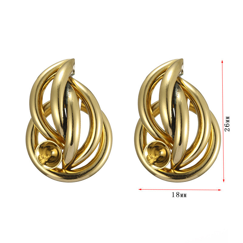 Damen Ohrstecker im eleganten, mehrfachen Knoten-Design Shop Nory