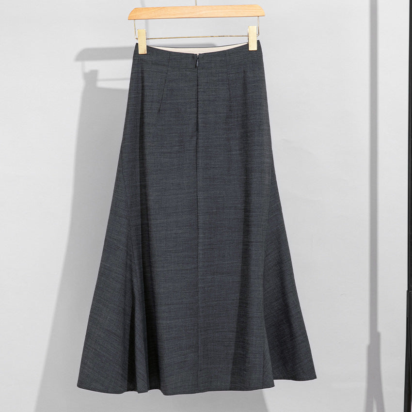 Damen Fließender Maxirock mit hohem Bund, A‑Linie und elegantem Fall Shop Nory