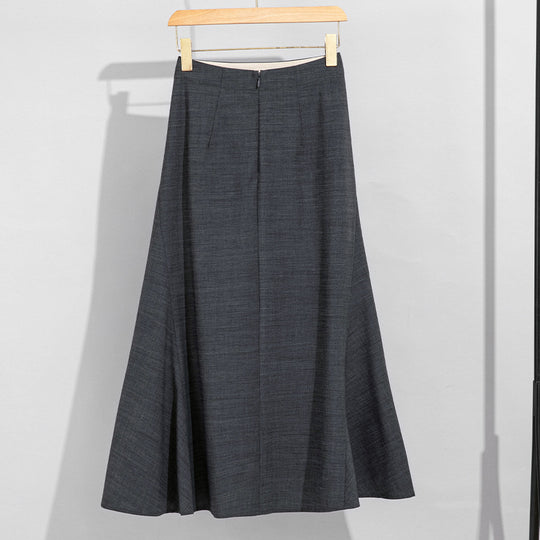 Damen Fließender Maxirock mit hohem Bund, A‑Linie und elegantem Fall Shop Nory