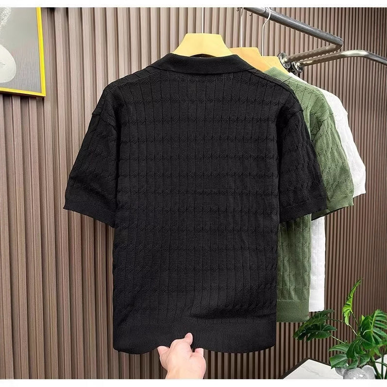 Herren Polohemd mit strukturiertem Muster Shop Nory