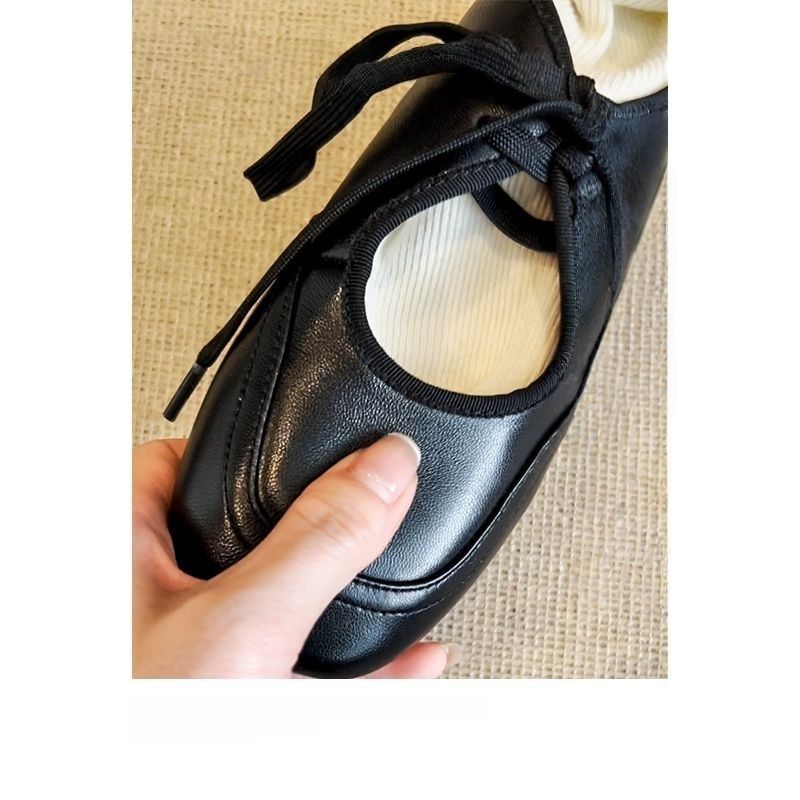 Damen Bequeme Schnürer im Retro‑Ballerina‑Look mit verstecktem Keil und Komfortfußbett Shop Nory