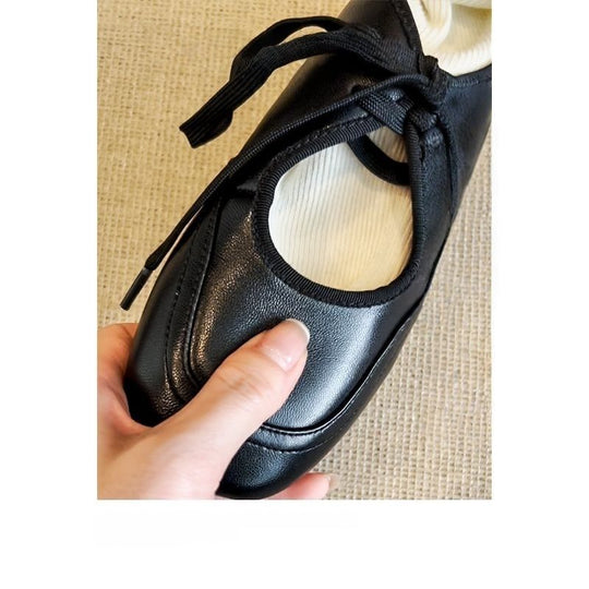 Damen Bequeme Schnürer im Retro‑Ballerina‑Look mit verstecktem Keil und Komfortfußbett Shop Nory