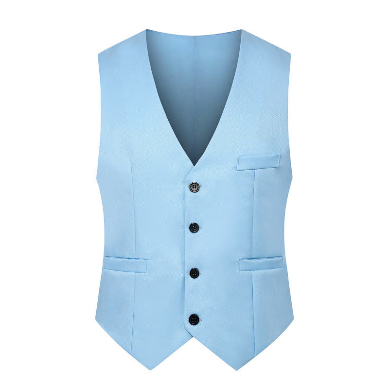 Herren Taillierte Satin-gefütterte Anzugweste mit markantem V-Ausschnitt und Pattentaschen Shop Nory