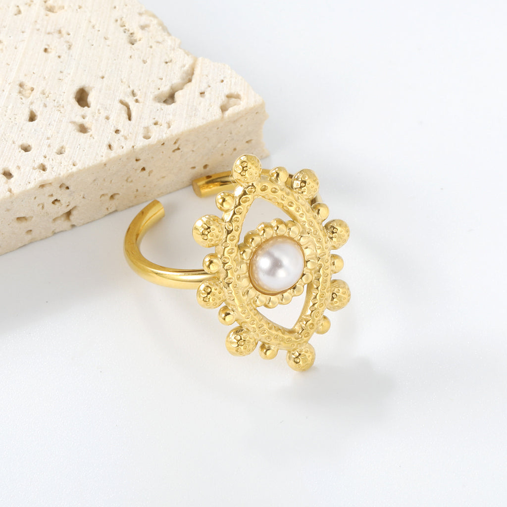 Damen verstellbarer Ring mit kunstvollem Augen-Motiv Shop Nory