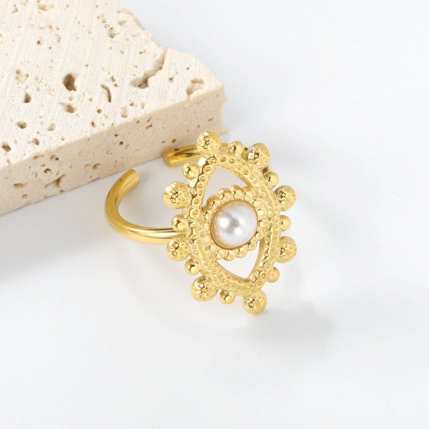Damen verstellbarer Ring mit kunstvollem Augen-Motiv Shop Nory