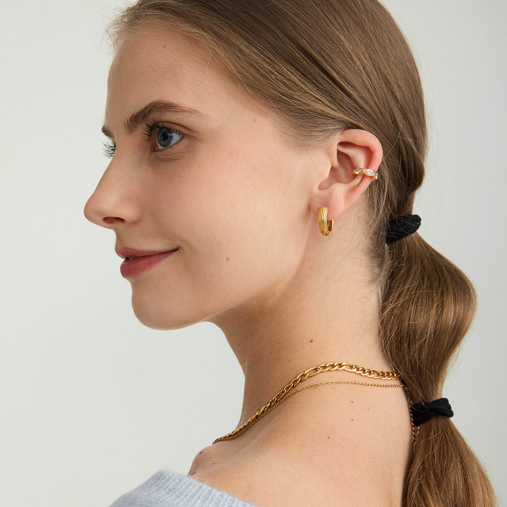 Damen Designer Ohrhänger mit funkelnden Zirkonia und hypoallergenen Eigenschaften Shop Nory