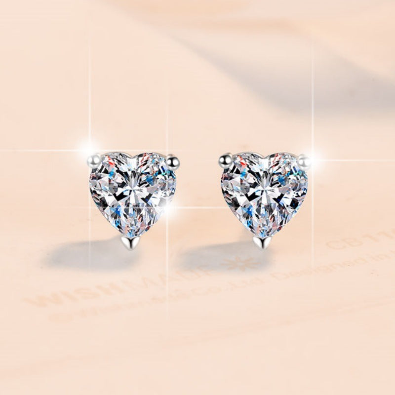 Damen Ohrringe im herzförmigen Design mit hochwertigen Zirkonia Shop Nory