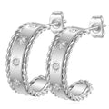 Damen Creolen mit funkelnden Kristallen und elegantem Spiraldesign Shop Nory