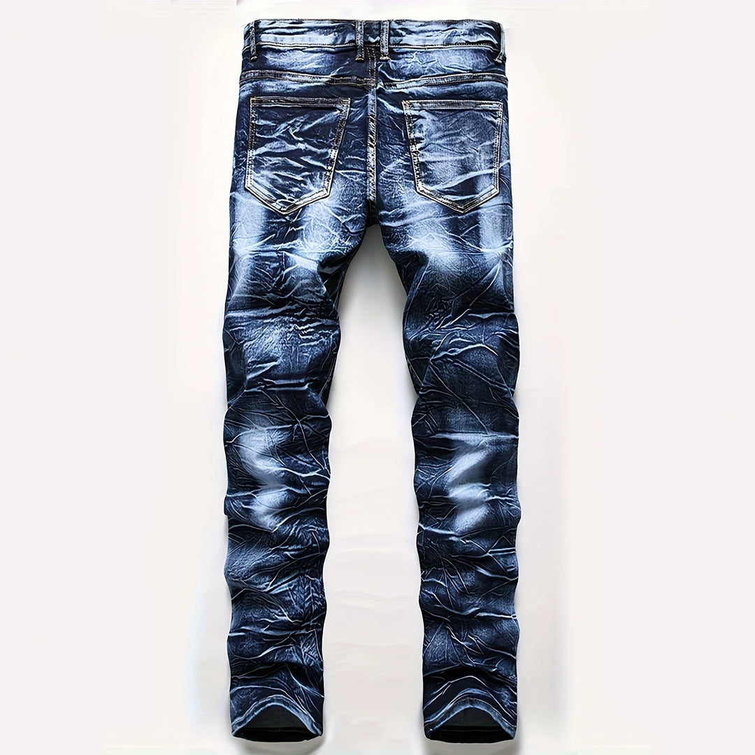 Herren Modische Slim-Fit Jeans im Used-Look Shop Nory
