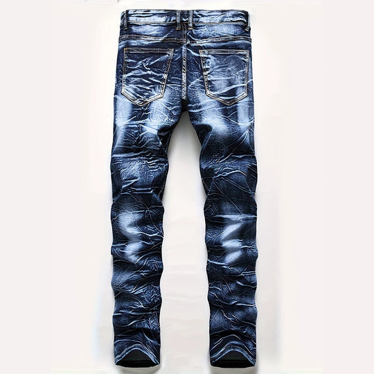 Herren Modische Slim-Fit Jeans im Used-Look Shop Nory