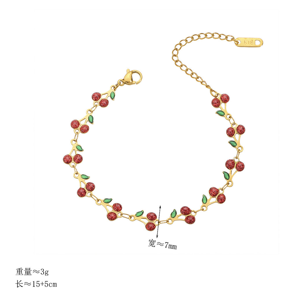 Damen zarte Fußkette mit floralem Design und bunten Kristallelementen Shop Nory