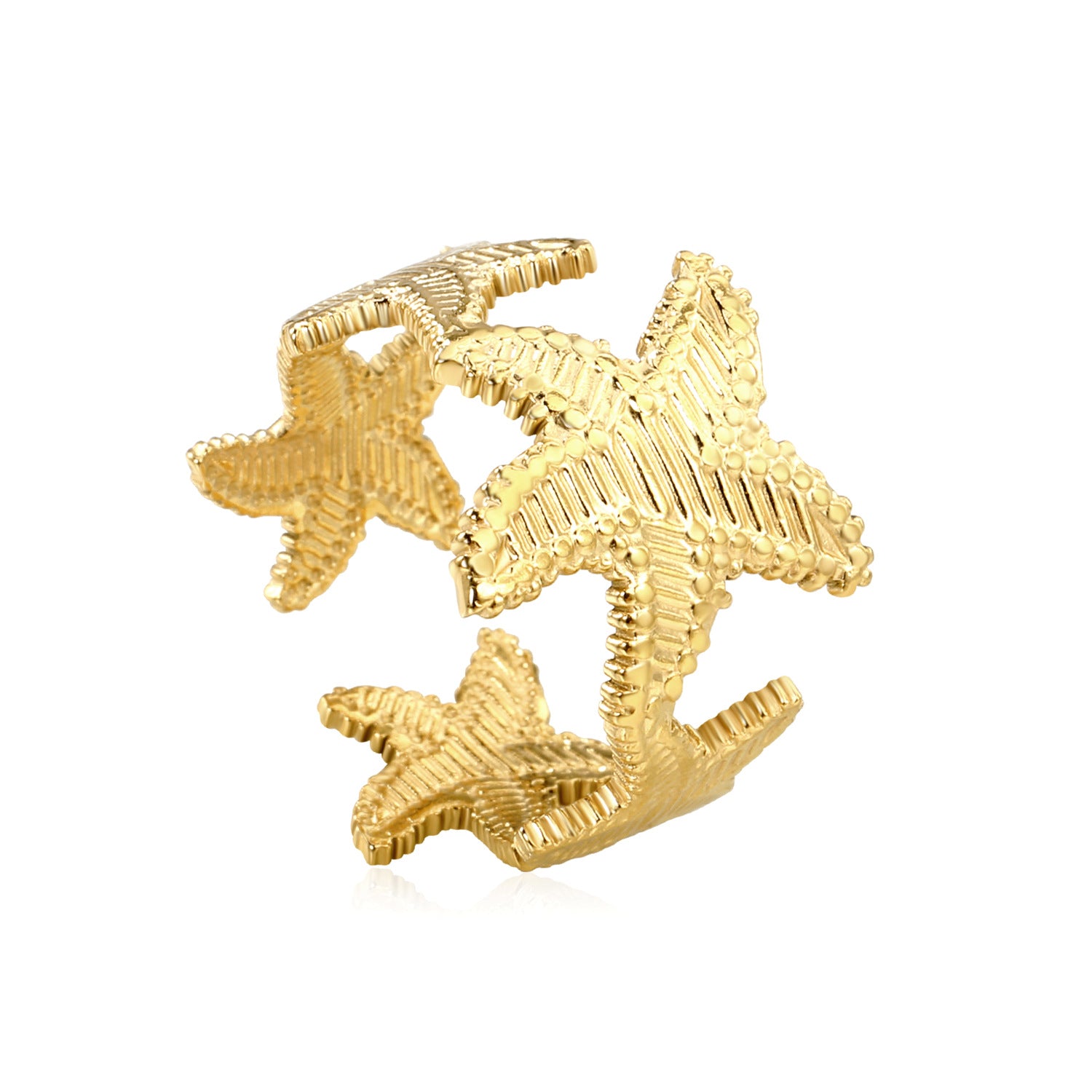 Damen Ring mit maritimem Seestern-Design und verstellbarem Verschluss Shop Nory