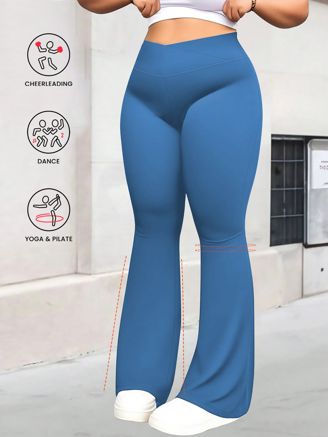 Damen taillenhohe Shaping Bootcut-Leggings mit Bauchkontrolle und 4-Wege-Stretch Shopy Nory