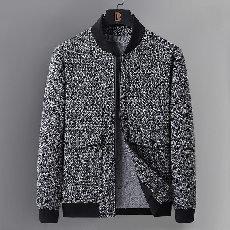 Herren Strukturierte Bomberjacke mit Steppfutter und Pattentaschen Shop Nory