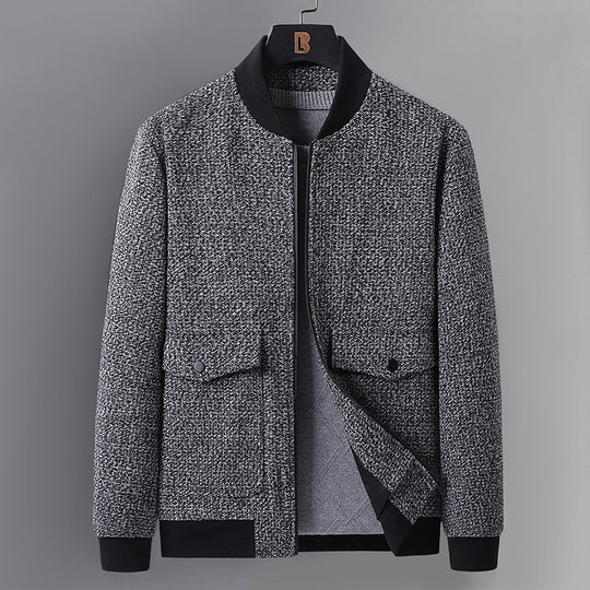 Herren Strukturierte Bomberjacke mit Steppfutter und Pattentaschen Shop Nory