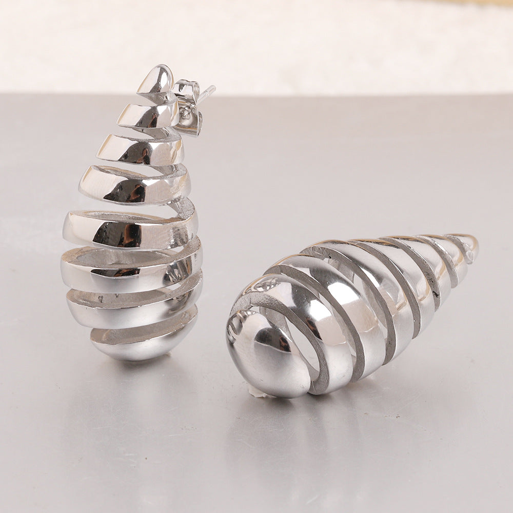 Damen Ohrhänger im modernen Spiraldesign Shop Nory