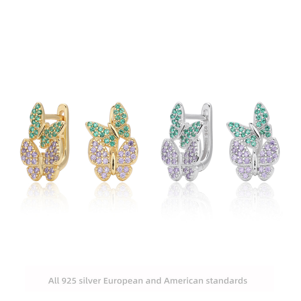Damen Ohrhänger im eleganten Schmetterlingsdesign aus hochwertigem 925 Sterling Silber Shop Nory