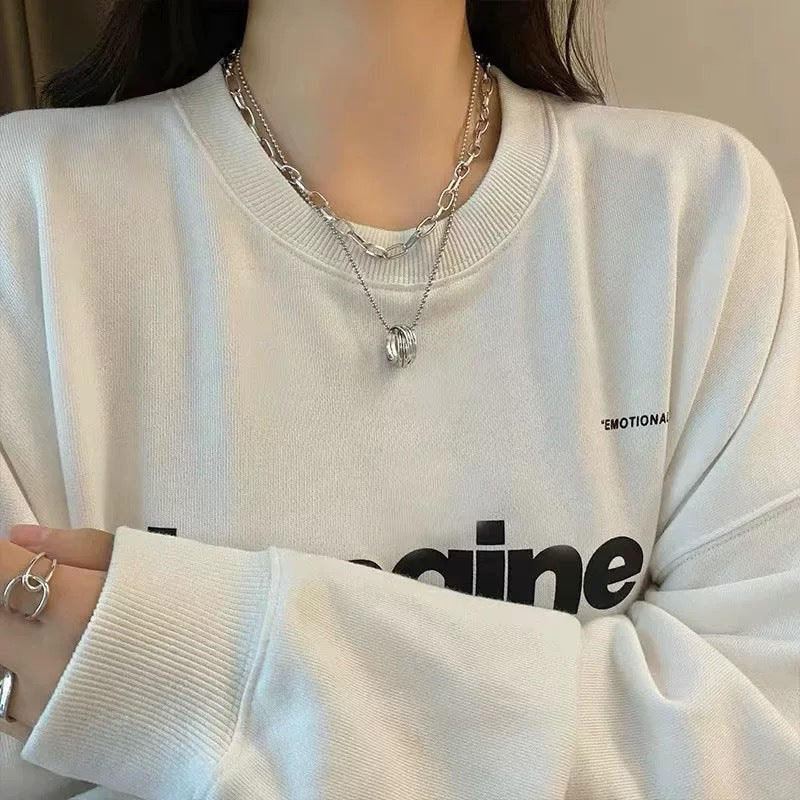 Damen modische Kette mit einzigartigem Struktur-Anhänger Shop Nory