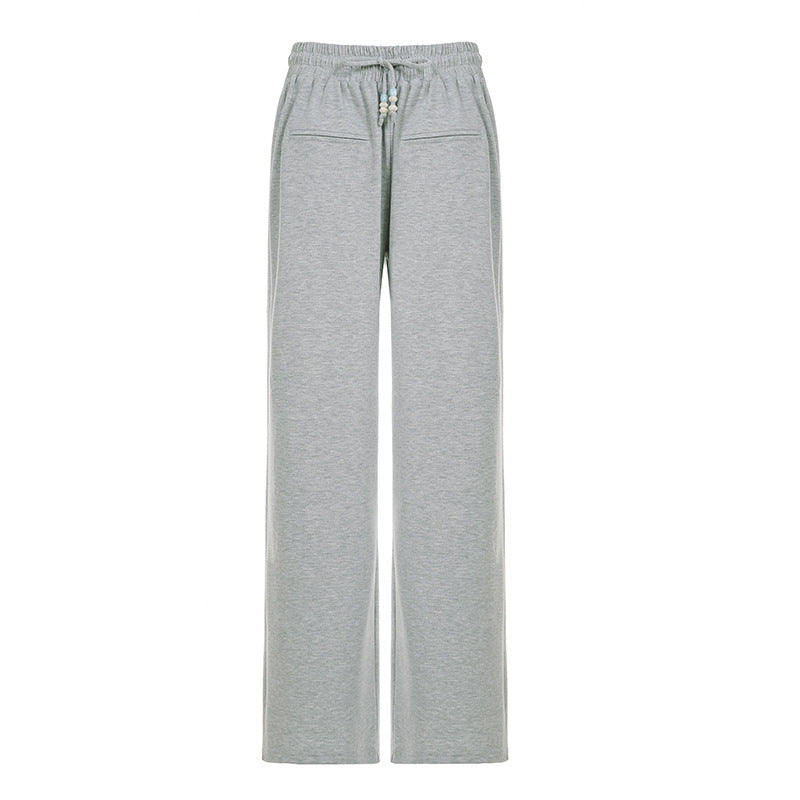 Damen nan weite Sweatpants mit hohem Komfortbund, Kordelzug und aufgesetzten Taschen Shop Nory