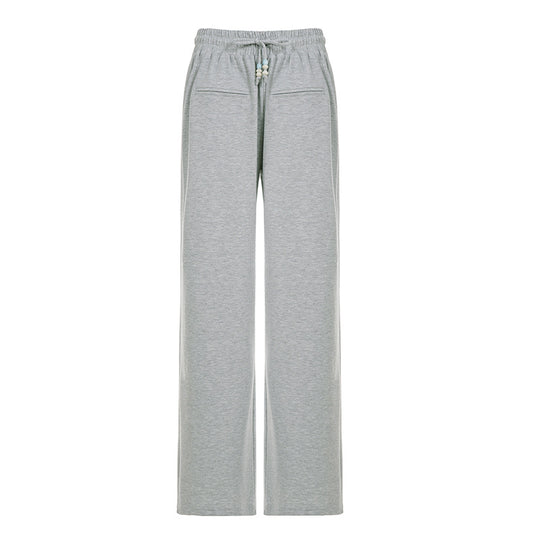 Damen nan weite Sweatpants mit hohem Komfortbund, Kordelzug und aufgesetzten Taschen Shop Nory