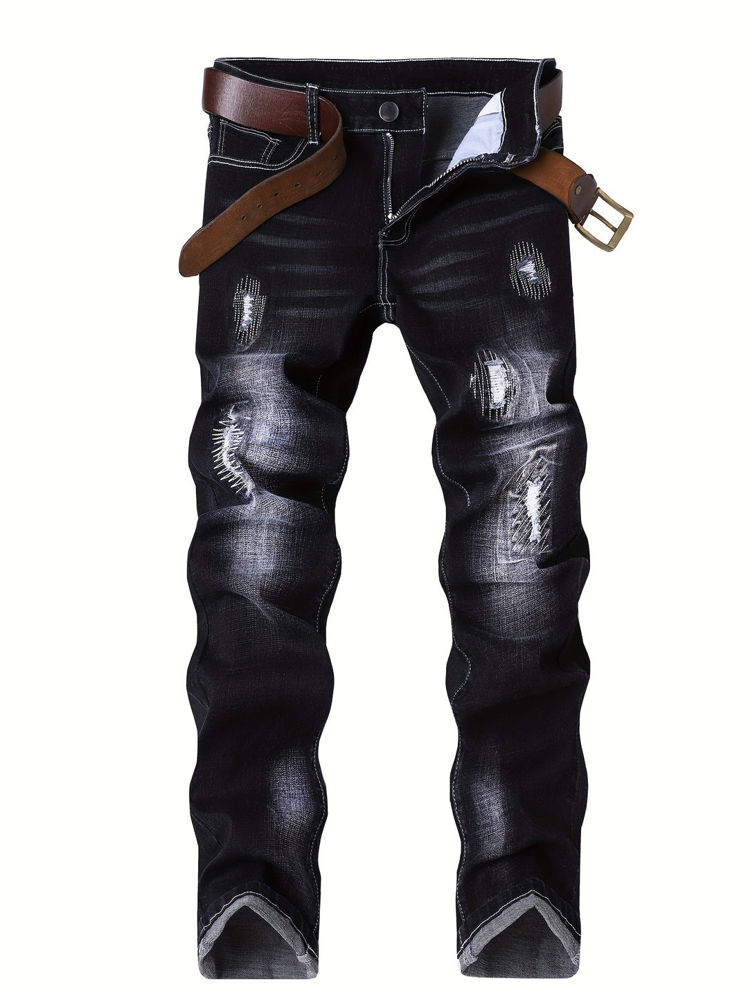 Herren Elegante Slim-Fit Jeans mit modischen Waschungseffekten Shop Nory