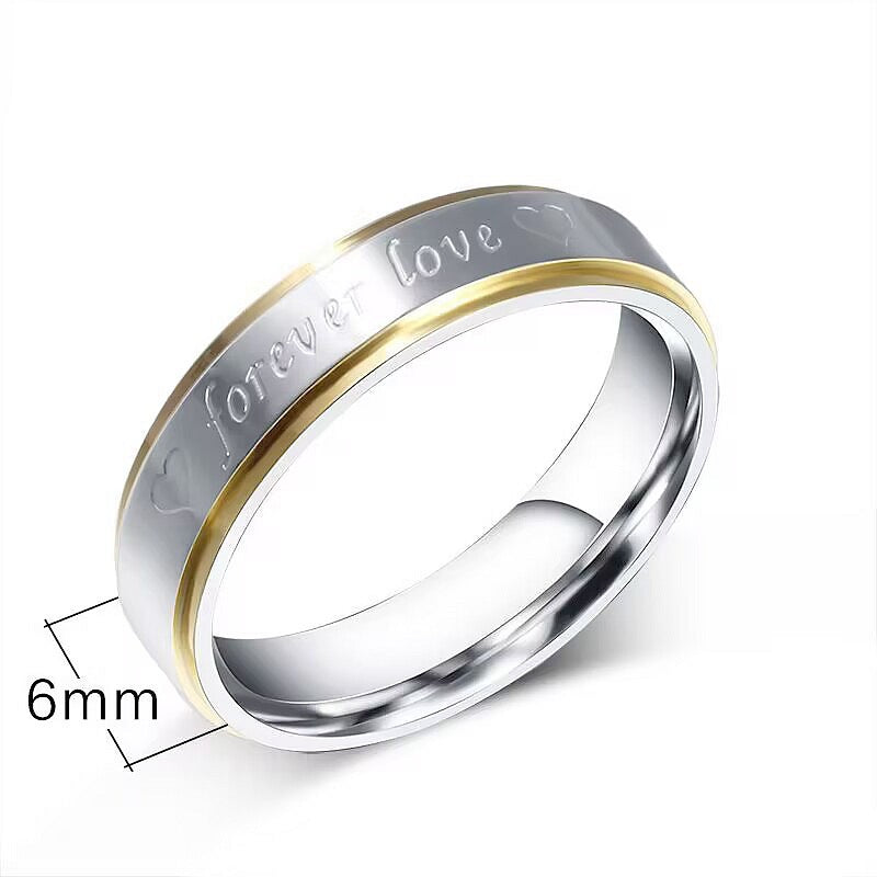 Damen Ring mit eingravierter Botschaft und edler zweifarbiger Oberfläche Shop Nory