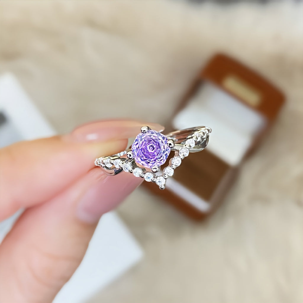 Damen Blossom Ring mit funkelnden Zirkonia Shop Nory