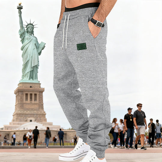 Herren Slim-Fit Sweat-Jogger mit elastischem Bund, Tunnelzug und gerippten Bündchen Shop Nory