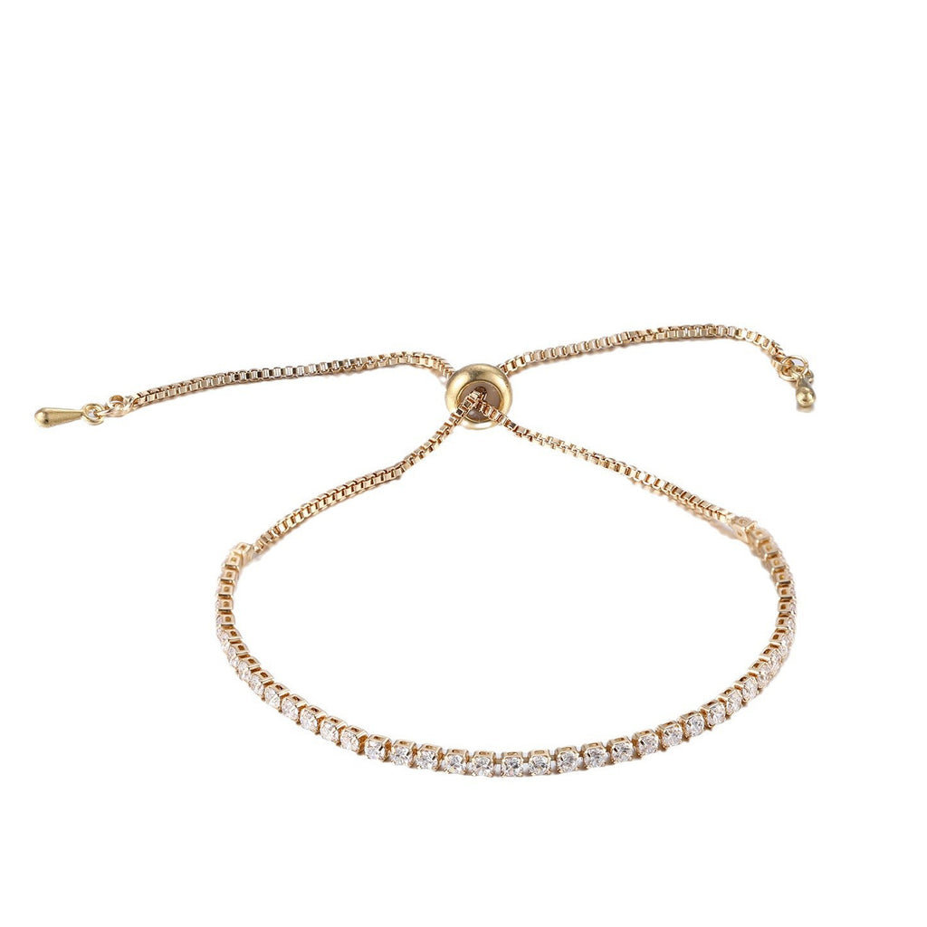 Damen Armband mit funkelnden Zirkonia Akzenten und einstellbarem Verschluss Shop Nory