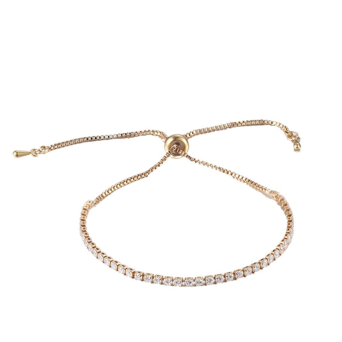 Damen Armband mit funkelnden Zirkonia Akzenten und einstellbarem Verschluss Shop Nory