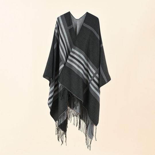 Damen Jacquard Poncho mit Paisley‑Muster Shop Nory