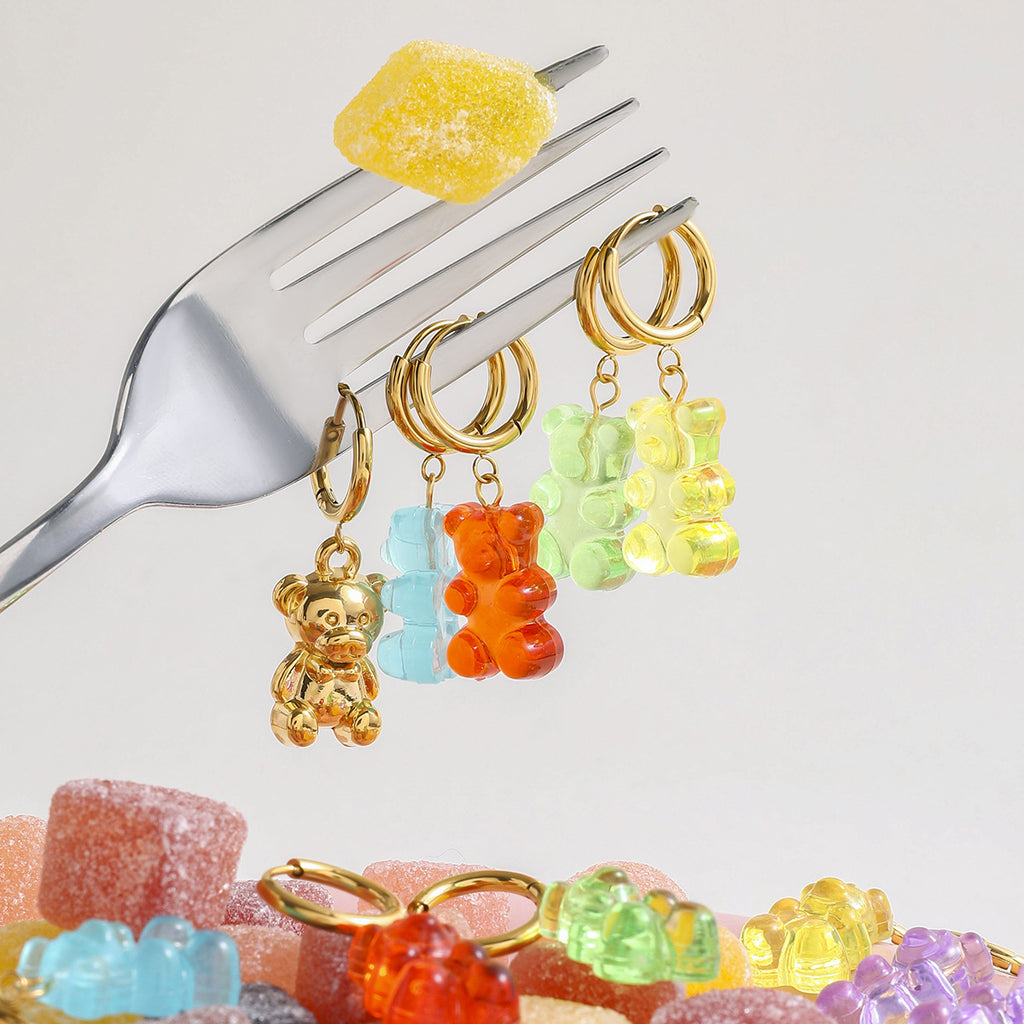 Damen trendige Gummibärchen Ohrringe Shop Nory