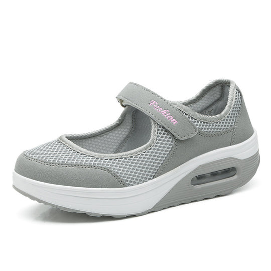 Damen Sportliche Mary-Jane Wedgesneaker mit Luftpolster und atmungsaktivem Mesh Shop Nory