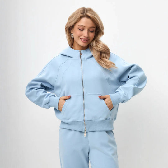 Damen Sportliches Fleece-Jogging-Set Shop Nory
