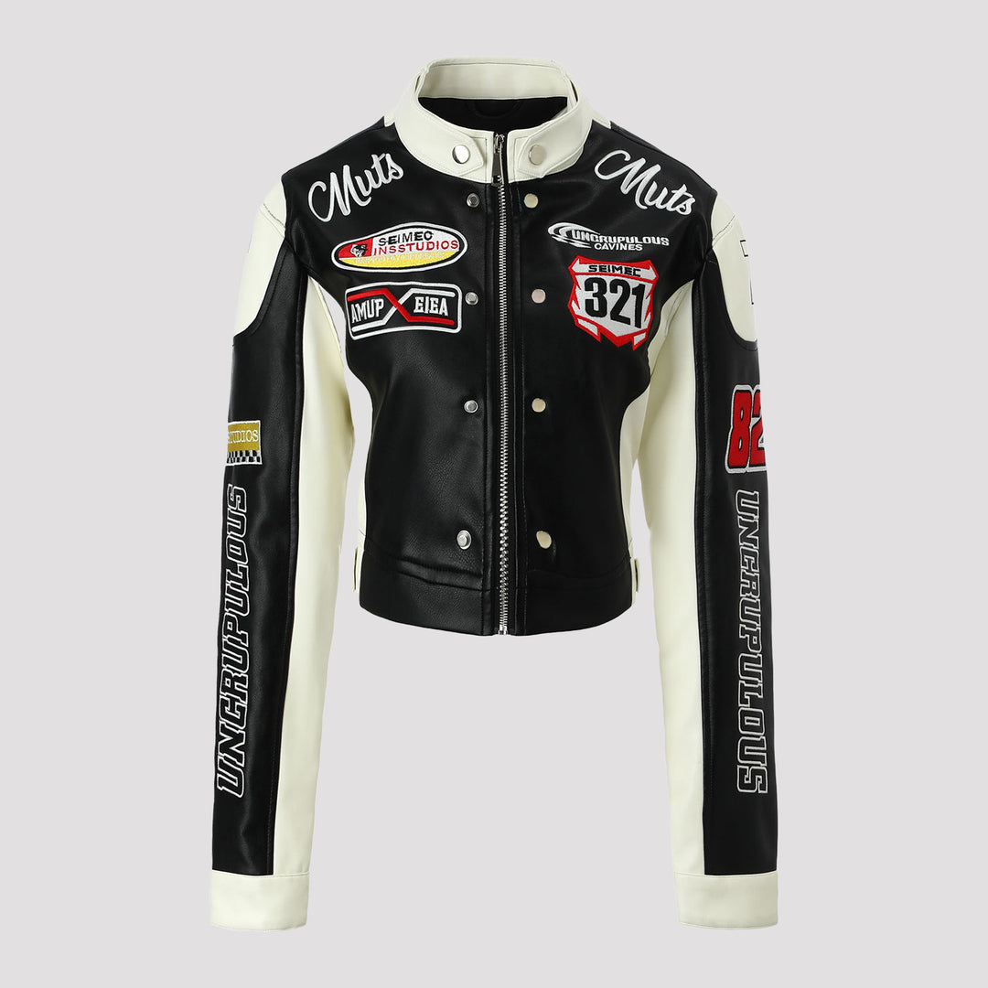 Damen Racer-Bikerjacke im Retro-Motorsport-Look Shop Nory