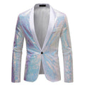 ShopNory Herren Pailletten-Blazer mit Schalkragen