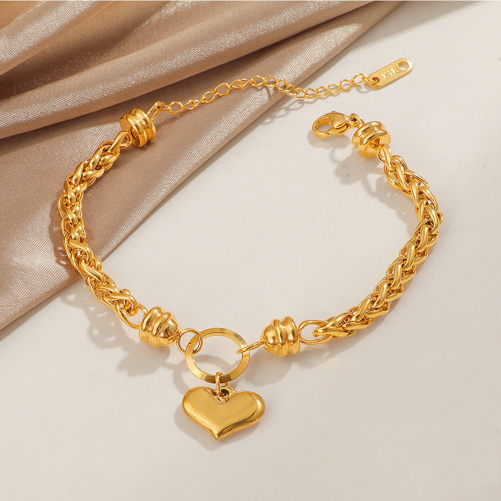 Frauen Romantisches Herz Charm Verstellbares Armband Shop Nory
