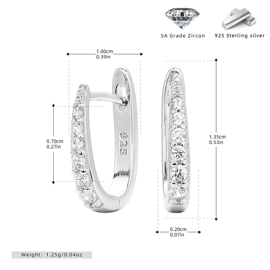 Damen Ohrhänger mit funkelndem Zirkonbesatz aus hochwertigem 925 Sterlingsilber Shop Nory