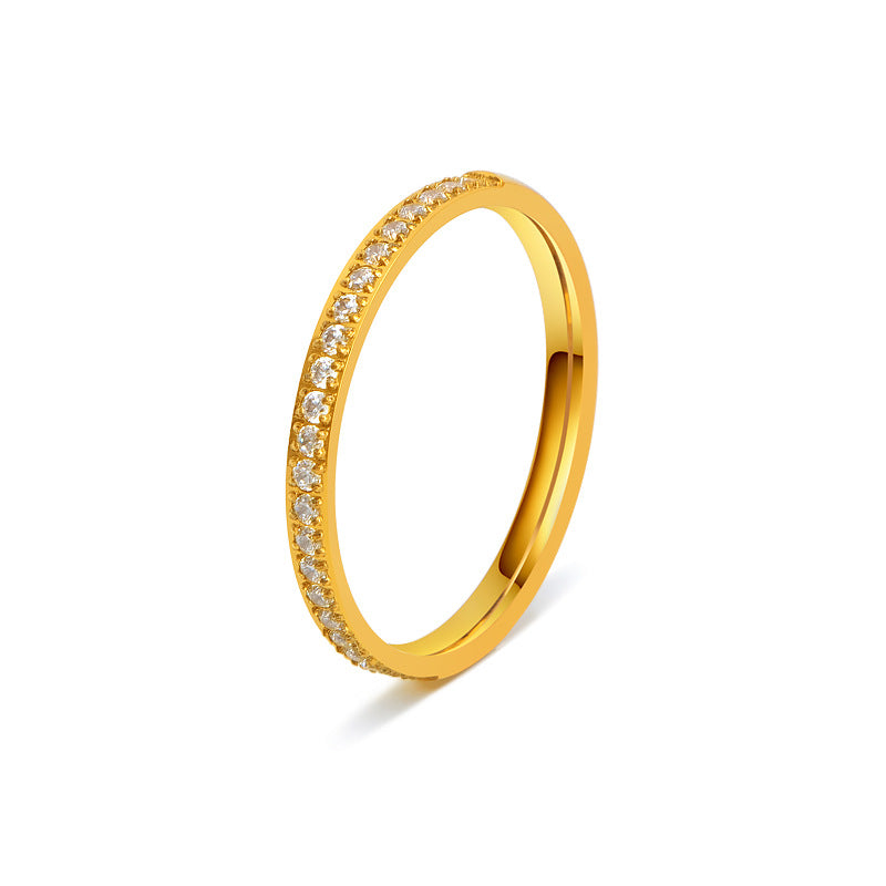 Damen zarter Ring mit funkelnden Zirkonia-Steinen Shop Nory