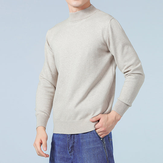 Herren Feiner Mockneck-Pullover aus hochwertigem Feinstrick mit gerippten Abschlüssen Shop Nory