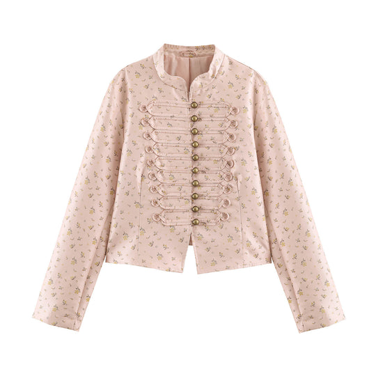 Damen Kurzjacke mit Mandarinkragen und dekorativen Knebelverschlüssen Shop Nory