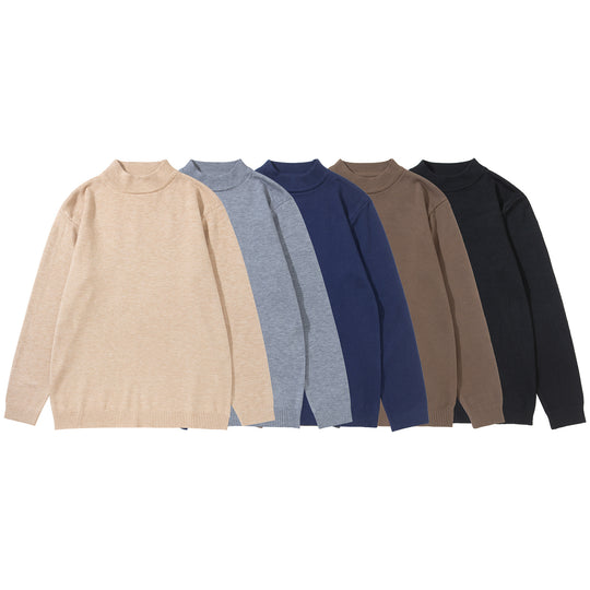 Unisex Minimalistischer Feinstrick-Mockneck mit extra breitem Rippsaum Shop Nory
