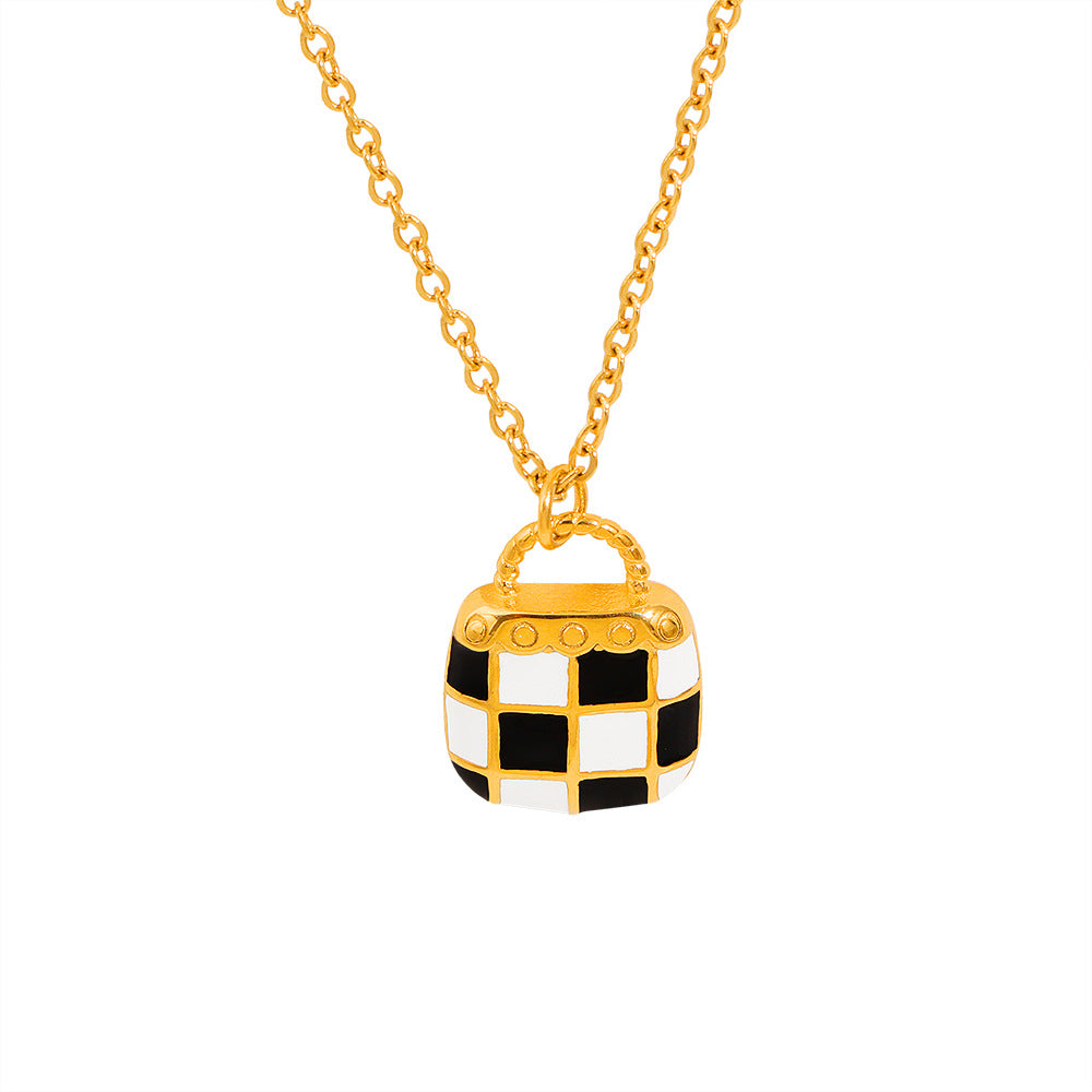Damen Halskette mit originellem Anhänger im Retro-Stil Shop Nory