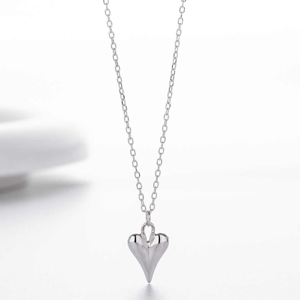 Damen Halskette mit herzförmigem Anhänger aus hochwertigem 925 Sterlingsilber Shop Nory