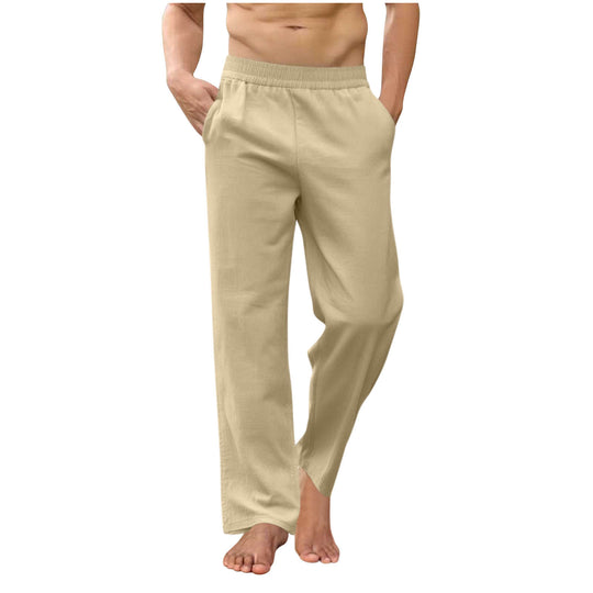 Herren nan lockere Loungehose mit elastischem Bund, Eingrifftaschen und seitlichen Knöchelschlitzen Shop Nory