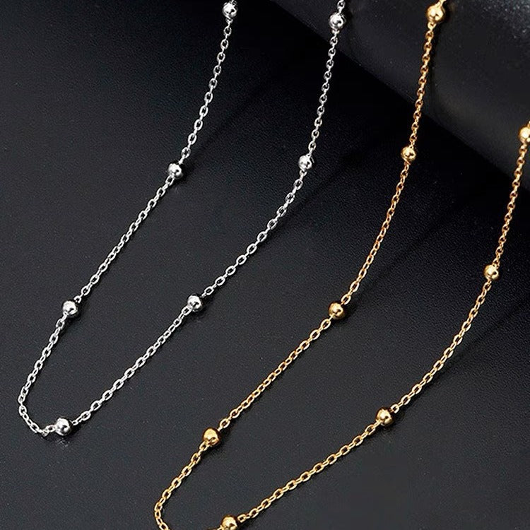 Frauen Zarte Goldperlen Kette Halskette Shop Nory