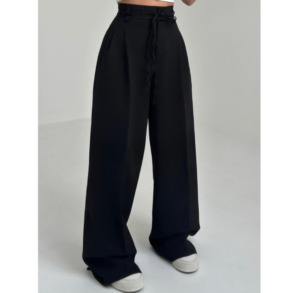 Damen Weite Hochbund-Hose mit raffinierter Drapierung