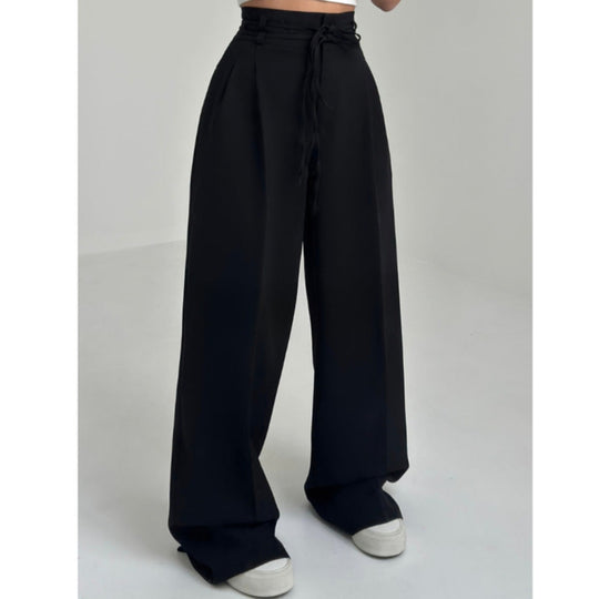 Damen Weite Hochbund-Hose mit raffinierter Drapierung