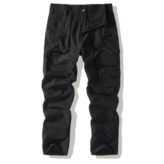 Herren Robuste Cargo-Hose mit aufgesetzten Klappentaschen, Knieabnähern und geradem Schnitt Shop Nory