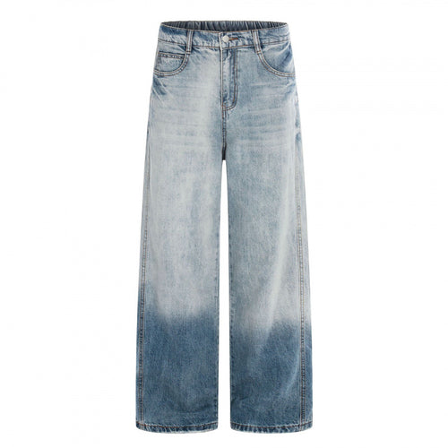 Damen Weite High-Waist Denim-Jeans mit Ombre-Saum und elastischem Rückenteil Shop Nory